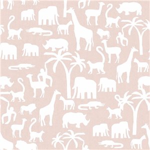 Casadeco|Papier peint enfant cottages Toile de Jouy blanc et bleu|Enfants