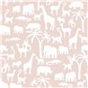 Cristiana Masi|Papier Peint enfant silhouettes animaux Rose poudré|Enfants