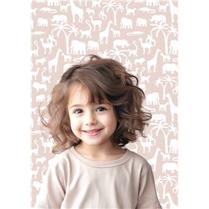 Cristiana Masi|Tapete für Kinder mit Häschen in Salbeigrün umrissen|Kindertapete 2