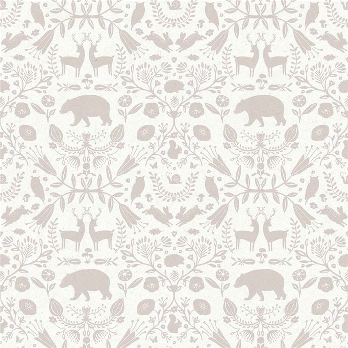 Cristiana Masi|Papel pintado infantil animalitos nórdicos en beige|Infantil