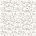 Cristiana Masi|Papier Peint pour enfants avec des petits animaux nordiques en beige|Enfants