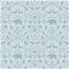 Cristiana Masi|Nordic little animals children's wallpaper in sky blue|Children's