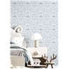 Cristiana Masi|Nordic little animals children's wallpaper in sky blue|Children's