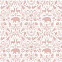 Cristiana Masi|Decorative little animal children's wallpaper in dusty pink|Children's