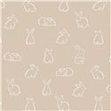 Cristiana Masi|Papier Peint enfant avec des petits lapins dessinés sur du sable doux|Enfants