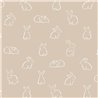 Cristiana Masi|Wallpaper children's wallpaper with bunnies outlined in soft sand|Children's