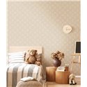 Cristiana Masi|Wallpaper children's wallpaper with bunnies outlined in soft sand|Children's