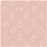 Cristiana Masi|Papier Peint pour enfants avec des lapins dessinés en rose poudré|Enfants