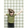 Cristiana Masi|Papier Peint pour enfants à grands carreaux en vert sauge|Enfants