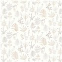 Cristiana Masi|Wallpaper children's wallpaper with drawn leaves in taupe and mustard|Children's