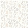 Cristiana Masi|Papier Peint enfant avec des feuilles dessinées en taupe et moutarde|Enfants