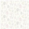 Cristiana Masi|Papier Peint pour enfants avec des feuilles dessinées en rose et gris|Enfants
