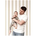 Cristiana Masi|Papier Peint pour enfants à larges rayures en beige grillé|Enfants