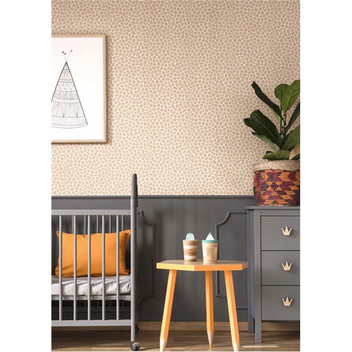 Cristiana Masi|Papel pintado infantil estampado jirafa en teja suave|Infantil