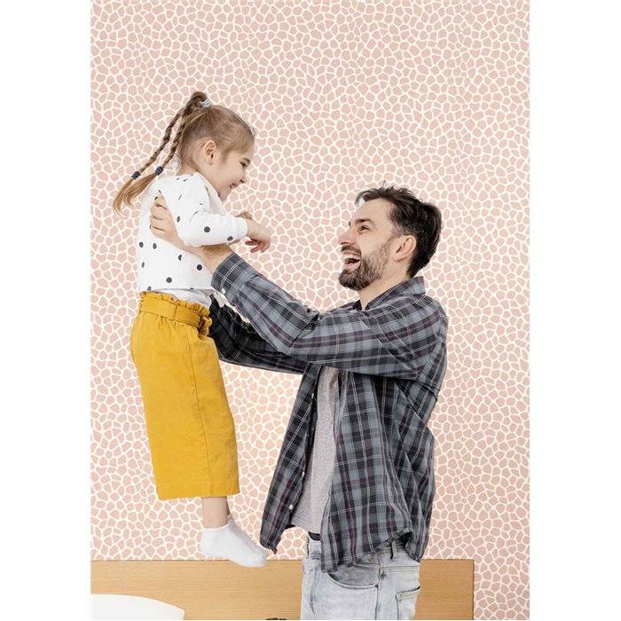 Cristiana Masi|Papel pintado infantil estampado jirafa en rosa empolvado|Infantil