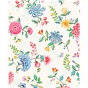 Pip Studio|Papier peint floral blanc très joyeux avec fleurs multicolores|Papier Peint