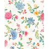 Pip Studio|Sehr fröhliche weiße Blumentapete mit bunten Blumen|Tapeten