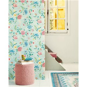 As Creation|Tapete mit kleinen rosa und grauen Blumen|Romantisch 2