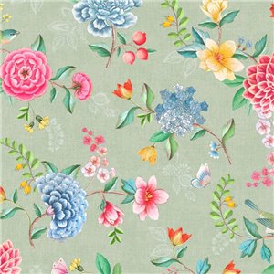 Marburg|Papier Peint feuilles de chêne et glands marron et gris|Floral
