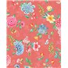 Pip Studio|Papier peint romantique rouge avec fleurs et petits oiseaux|Rustique