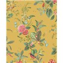 Pip Studio|Papier peint floral romantique jaune avec oiseaux|Rustique