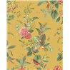 Pip Studio|Papel pintado floral romántico amarillo con pájaros|Rústico