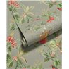 Pip Studio|Papel pintado flores y pajarillos verde, estilo romántico|Papel Pintado