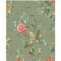 Pip Studio|Fröhliche Blumentapete mit Vögelchen|Tapeten
