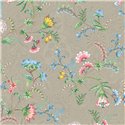 Pip Studio|Papier peint beige sable avec fleurs multicolores romantiques|Romantique