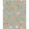 Pip Studio|Papier peint beige sable avec fleurs multicolores romantiques|Romantique
