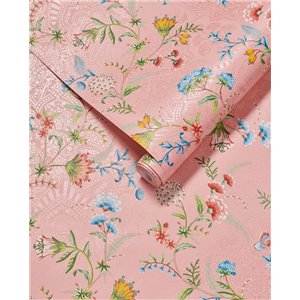 Pip Studio|Papier peint beige sable avec fleurs multicolores romantiques|Romantique 2