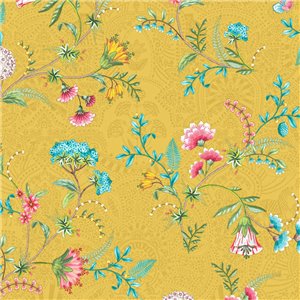 Pip Studio|Papel pintado romántico rosa y flores multicolor|Romántico