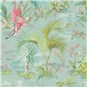 Pip Studio|Papier peint multicolore avec oiseaux, plantes et motifs floraux romantiques|Tropical