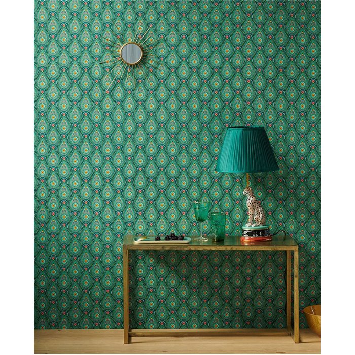 Pip Studio|Papel pintado flores pequeñas verde|Romántico