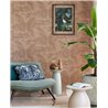 Eijffinger|Tropical wallpaper with striped palm leaves in brown|Wallpaper