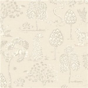 Casamance|Wallpaper tropical jungle panthers multicolor|Ethnic