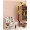 Eijffinger|Exotic landscape wallpaper with tigers and leopards in pastel pink|Wallpaper
