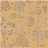 Eijffinger|Toile de Jouy wallpaper with savanna in ochre yellow|Ethnic