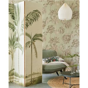 Papeldecor|Wallpaper green stucco plaster|Wallpaper 2