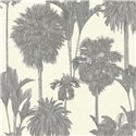 Eijffinger|Papel pintado palmeras gran escala blanco crema|Tropical