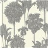 Large-scale wallpaper with palm trees in ochre yellow - Eijffinger Oasis 317321