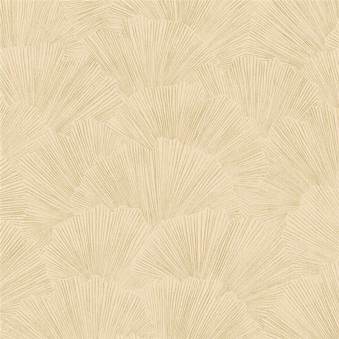 Papel pintado hojas ginkgo minimalista beige - Eijffinger Oasis 317330