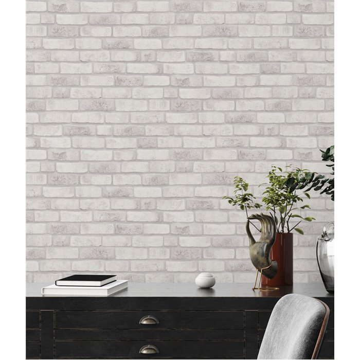As Creation|Wallpaper white brick|Brick Imitation
