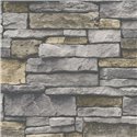As Creation|Wallpaper wall with natural stone slats|Stone Imitation