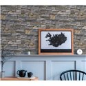 As Creation|Wallpaper wall with natural stone slats|Stone Imitation