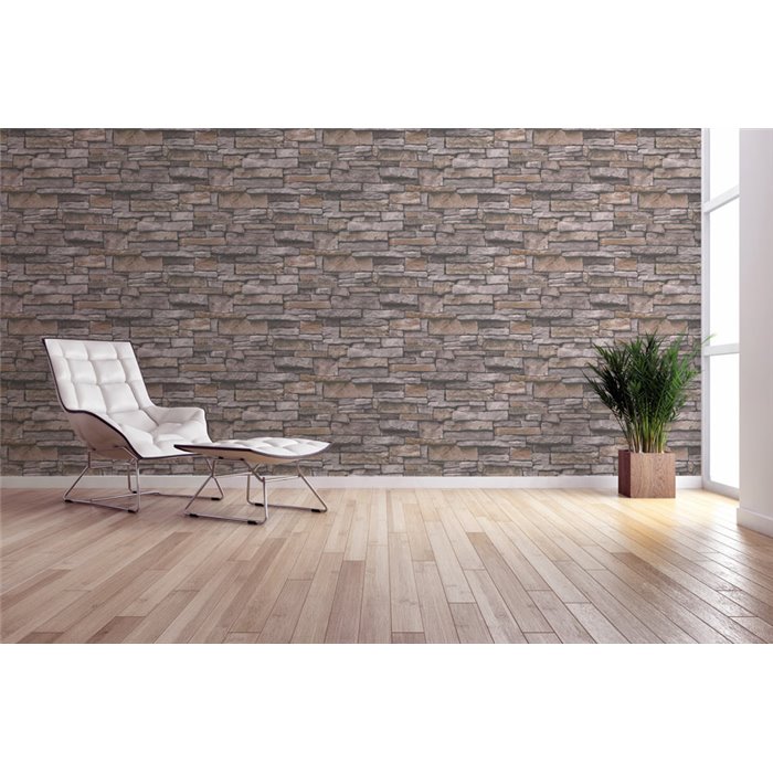 As Creation|Tapete rustikale Wand aus Natursteinen|Steinimitat