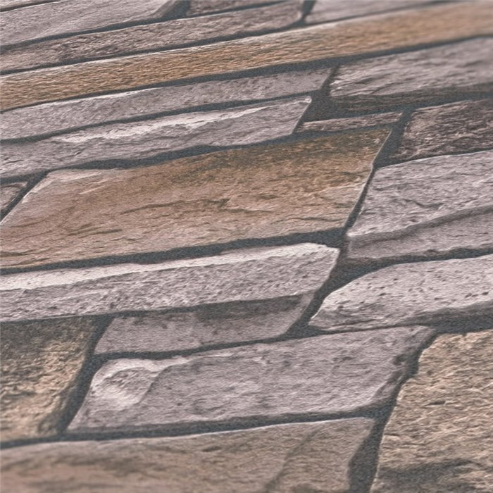 As Creation|Wallpaper rustic wall of natural stones|Stone Imitation