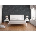 As Creation|Papier Peint mur en pierre naturelle en lames couleur noire|Imitation Pierre