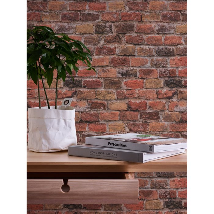 As Creation|Wallpaper rustic red brick|Brick Imitation