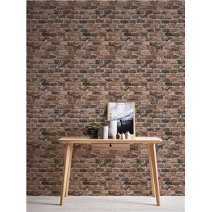 Elitis|Moderne Tapete in brauner Wellenform|Tapeten 2